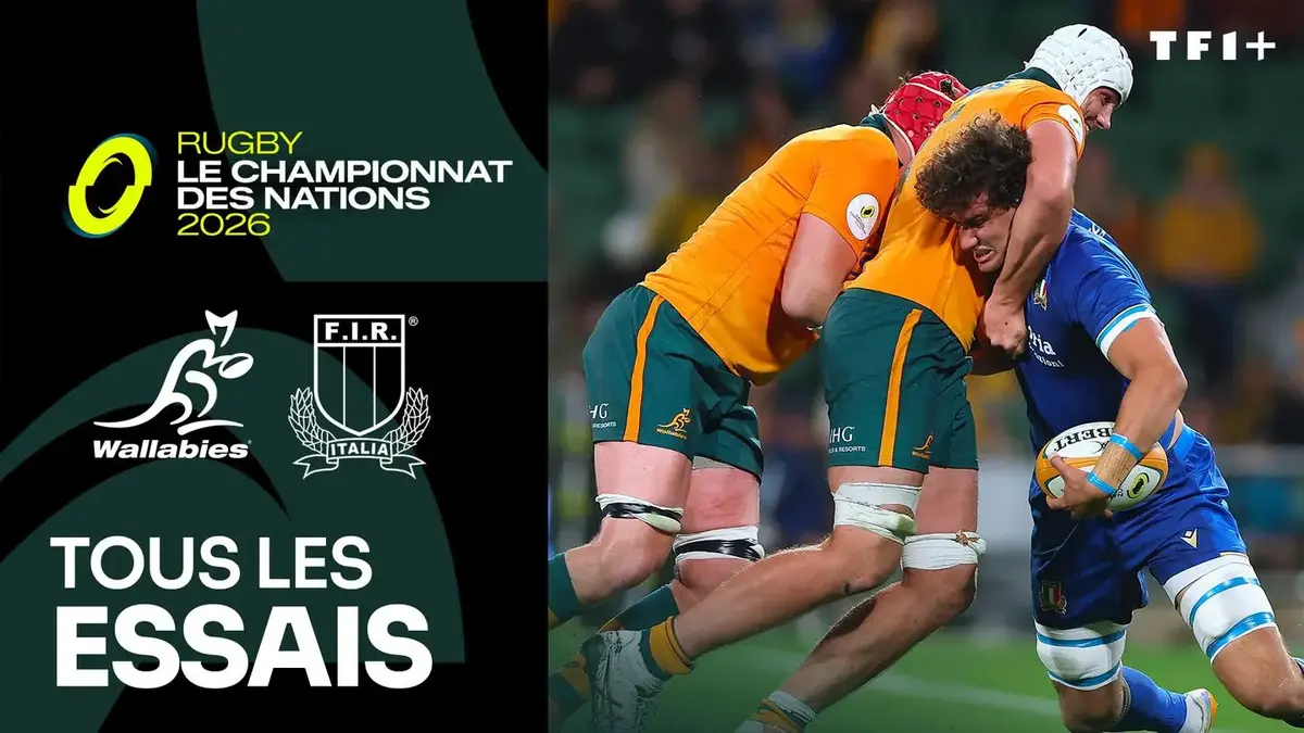 Australie - Italie : résumé vidéo du match (Championnat des Nations de Rugby 2026)