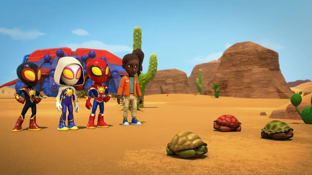 Spidey et ses amis extraordinaires S03E09 Trafic perturbé / L'Homme-Sable et les tortues